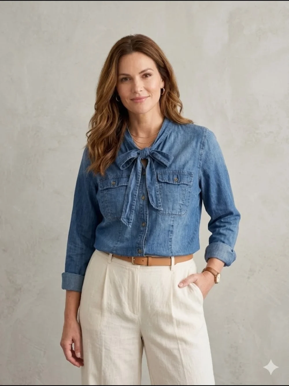 Cabi Waterfront Denim Shirt | Size XL - Picture 4 of 9